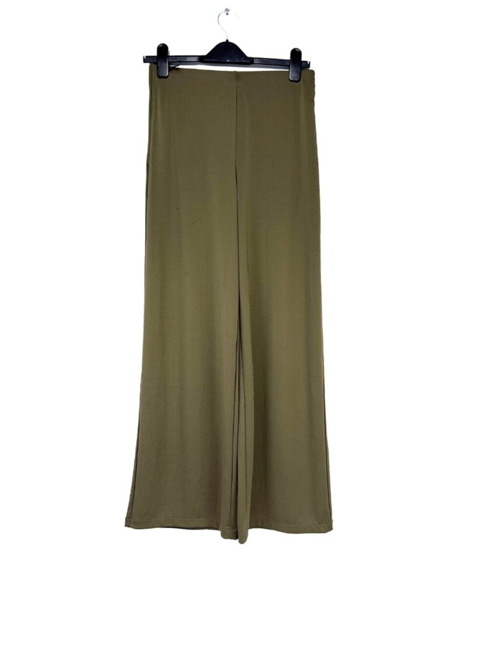 UNIQLO Elastic Waist Wide Leg Stretch Khaki Olive Green Pants Size M‎ - Picture 2 of 8